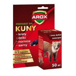 Odstraszacz kun Arox do ogrodu, preparat na kuny i inne dzikie zwierzęta 50 ml