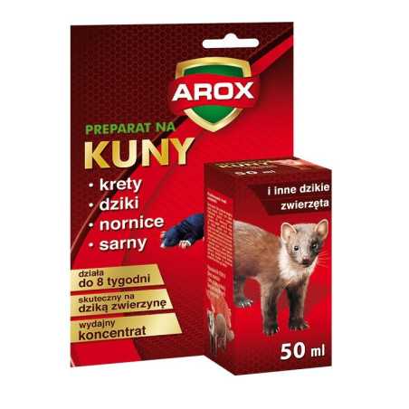 Odstraszacz kun Arox do ogrodu, preparat na kuny i inne dzikie zwierzęta 50 ml Odstraszacz kun Arox do ogrodu, preparat na kuny i inne dzikie zwierzęta 50 ml