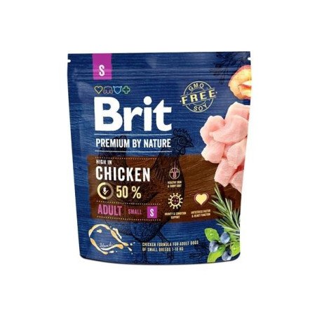 Sucha karma dla psa małych ras Brit Premium By Nature Adult Small Chicken 1 kg