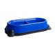 niebieska podwójna miska plastikowa dla psa kota ŁAPA 400ml antypoślizgowa
