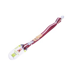 Odblaskowa smycz 120 cm dla małego psa z etykietą