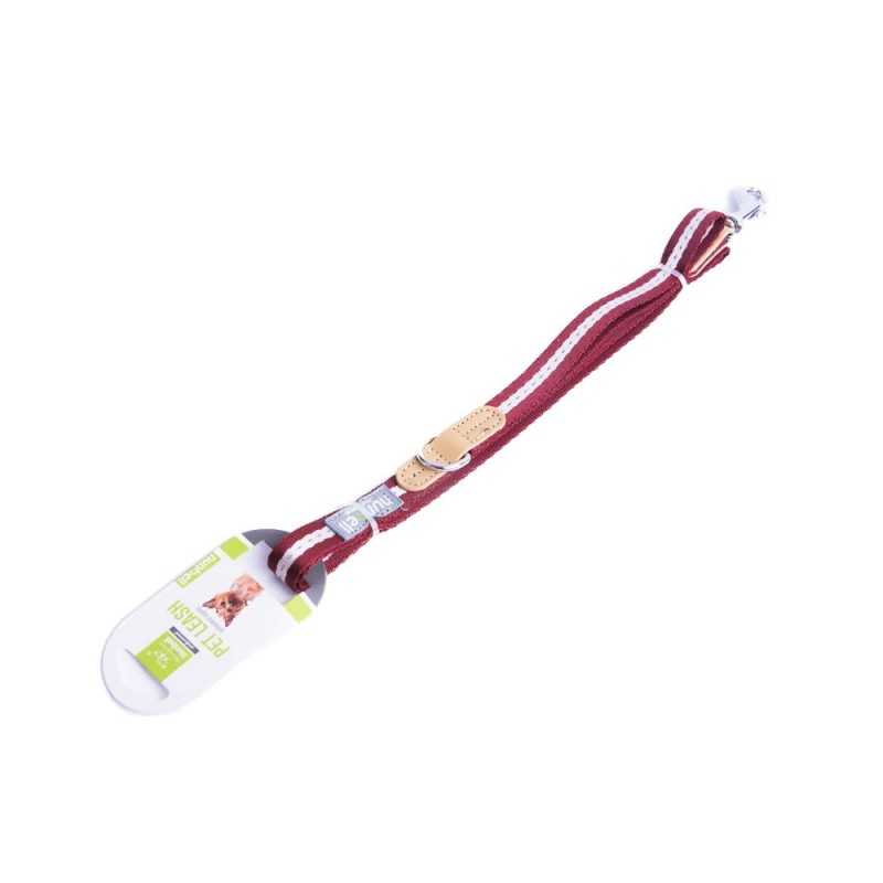 Odblaskowa smycz 120 cm dla małego psa z etykietą