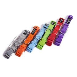 Obroża dla średniego psa NUNBELL z zatrzaskiem, parciana, regulowana od 35 do 49 cm